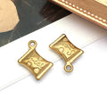 Gold Plated Stainless Steel Angel Dumbbell Music Note Guitar Charm Pendant for DIY Jewelry