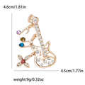 Gold Tone Guitar Brooch with Tiny Musical Charms Decorative Accessory view 6