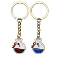 H2o Flask Chemistry Enamel Key Ring Blue Or Red Metal Charm view 5