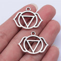 Silver Tone Openwork Chakra Symbol Charms in Eight Designs view 2