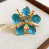 Teal Flower Ring