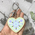 Colorful Acrylic Grandma Girl Butterfly and Heart Clip Keychains view 2