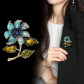 Flower Enamel Two Designs Metal Brooch Pin 3.7 x 4.2 cm view 3