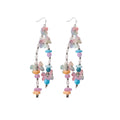 Multicolor Chip Flower Beaded Necklace and Earrings view 5