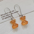 Translucent Gummy Bear Long Hook Earrings in Six Colors view 8