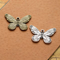 Detailed Butterfly Metal Pendant Charm For Jewelry Making view 2