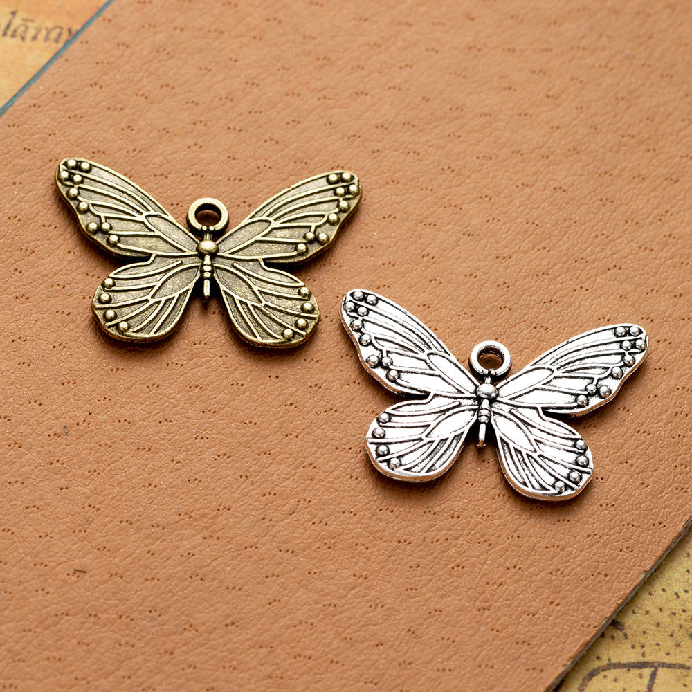 29x20mm Double-Sided Butterfly Alloy Charm Pendant
