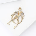 Purple Rhythmic Gymnast Brooch With Hoop and Pearl Head view 4