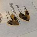 Two Leopard Print Heart Oversized Statement Stud Earrings view 7