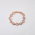 Hollow Heart Link Rhinestone Bracelets Four Metal Tones view 7