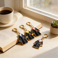 Enamel Graduation Gown Keychain Gold Clasp Four Colors view 4