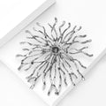 Radiating Sunburst Brooch In Four Metal Tone Designs view 4