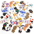Printed Sitting Cat Charms in Gold and Silver Tones, 15 Designs view 3