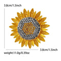 Crystal Sunflower Brooch in 1 Style Metal Pin Accessory view 4