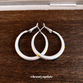 Silver Tone Hoop Earrings With Colorful Dot Accents view 4