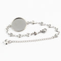 Stainless Steel Heart Bezel Bracelets With Accent Chain view 4