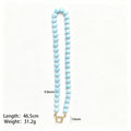 Nine Color Heart Bead Necklaces With Round Carabiner Clasps view 10