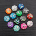 Round Resin Cabochons with Metallic Foil in Sixty-One Options view 4