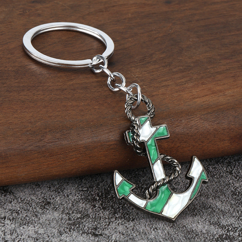 Creative Ship Anchor Metal Keychain for Car Keys and Nautical Gifts
