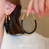 Gold Black Hoop