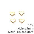 Tiny Heart Spacer Beads in Three Bright Metal Tone Finishes view 4