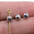 5mm 0.4g Antique Silver Zinc Alloy Round Large Hole Beads for DIY Bracelet Necklace Jewelry Making