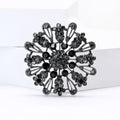 Crystal Sunburst Brooch in Four Color Arrangements view 3