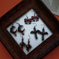Gothic Black Metal Dangle Earrings Spider Moon Cross Styles view 2