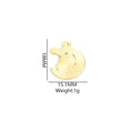 Enamel Rabbit on Crescent Moon Charms in Seven Bright Colors view 3