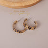 Tan Leopard Hoops