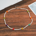 Tiny Flower and Multicolor Bead Choker Necklaces in Three Designs view 3