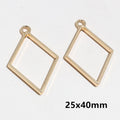 Gold Tone Open Back Resin Frames in Eleven Geometric Shapes view 9