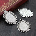 Ornate Oval Pendant Tray Assortment Jewelry Making Components view 2