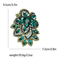 Oversized Teardrop Crystal Cluster Brooch in Ten Color Styles view 7