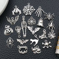 Antique Silver Halloween Theme and Skull Metal Charms with 25 Listed Options view 2