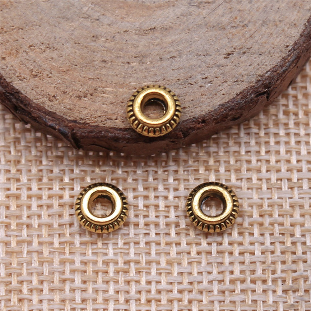 7x7mm 0.4g Multi Color Zinc Alloy Flat Spacer Beads and Washer Beads for Jewelry Making