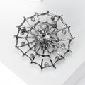 Crystal Spider on Silver Tone Web Brooch in Two Styles view 3