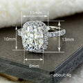 Oval Clear Solitaire Halo Ring In Polished Silver Tone view 5