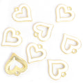 Open Enamel Heart Charms in Gold and Silver Tones, Six Colors view 12