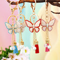 Pearl Butterfly Tassel Keychains in Four Colors plus Assorted Option view 2