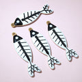 Colorful Enamel Fish Skeleton Pendants in Ten Bright Finishes view 4