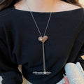 Flocked Leopard Flower and Heart Pendant Cord Necklaces view 4