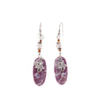 Color Fragment Resin Oval Drop Hook Earrings in Two Styles view 5