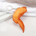 Realistic Faux Fried Chicken Split Ring Keychains in Four Styles view 4