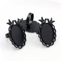 Ornate Oval Bird Frame Adjustable Ring Bezel Settings view 2