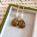 Geometric Resin Drop Earrings in Four Colorways for Everyday Styling view 7