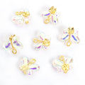 Translucent Glass Butterfly Charms in 12 Color Blends view 7