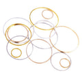 Smooth Round Metal Hoop Components in Gold and Silver Tones view 5