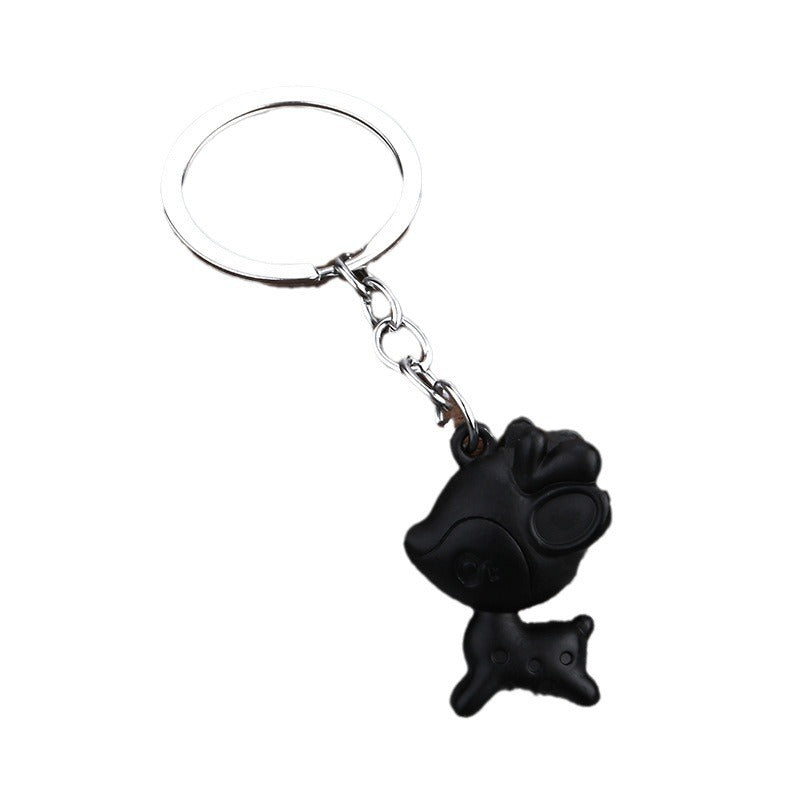 Lucky Deer Zinc Alloy Couple Keychain Car Bag Charm