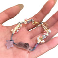 Purple Gray Or Amber Resin Cat And Star Braided Cord Bracelet view 5
